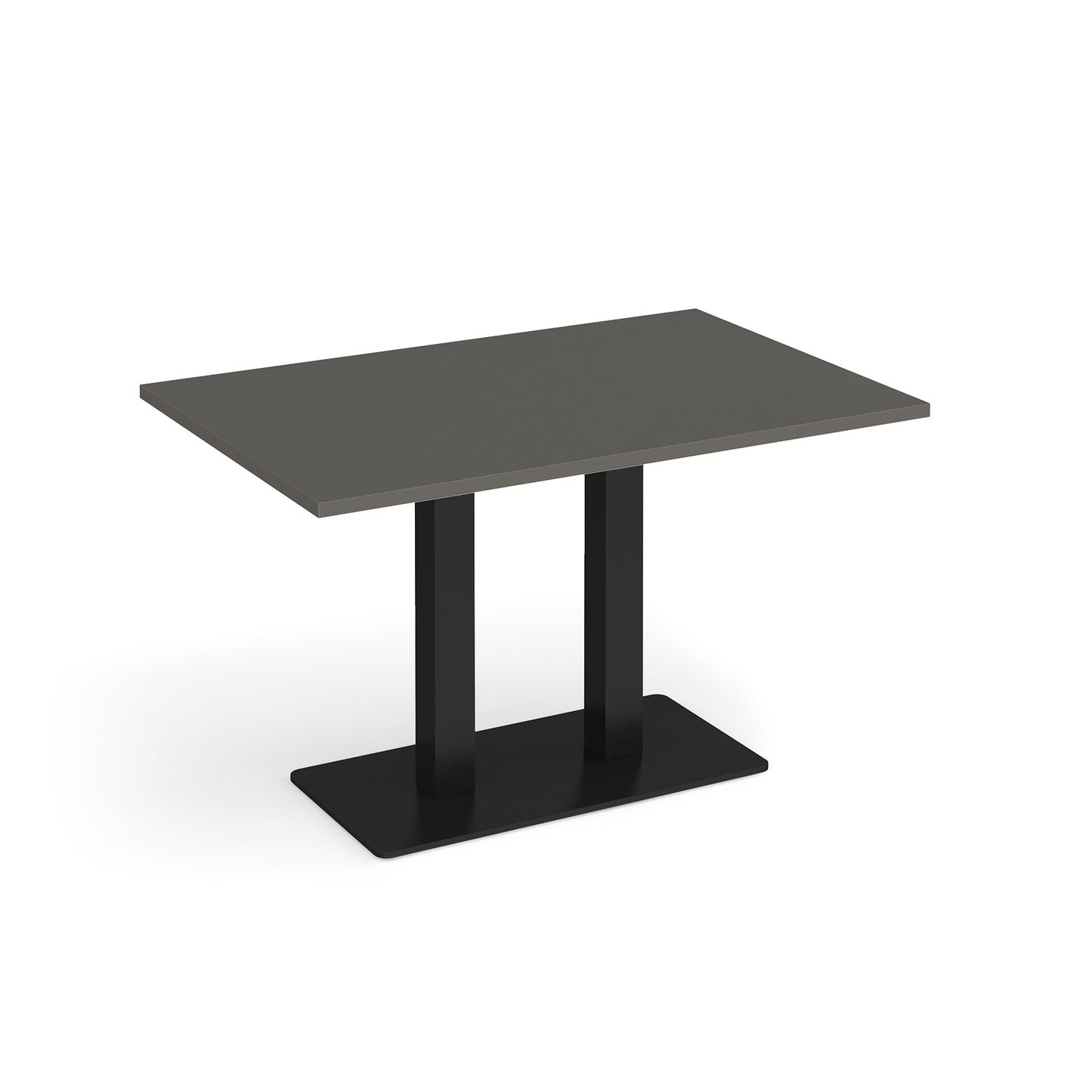 Eros rectangular dining table with twin uprights