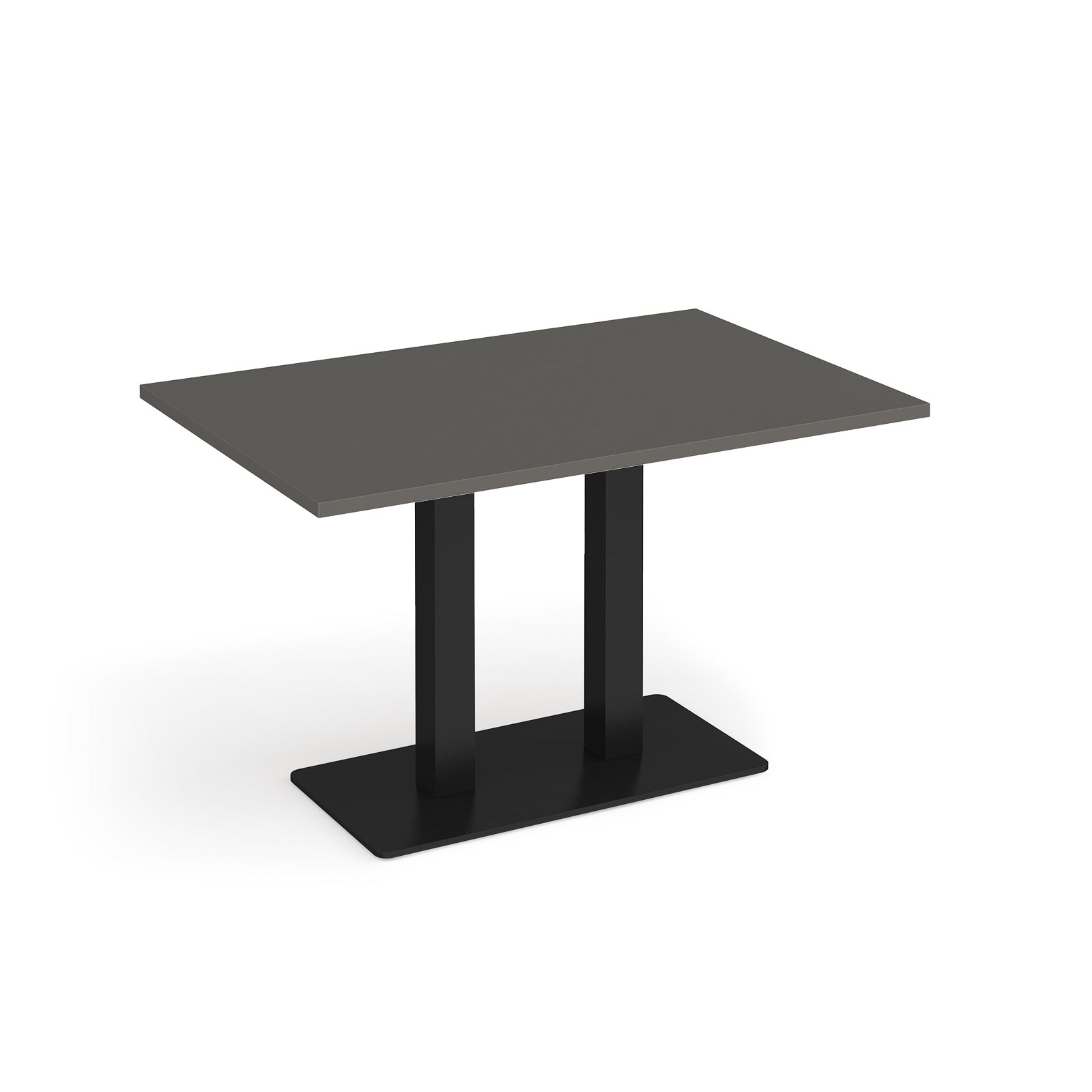 Eros rectangular dining table with twin uprights