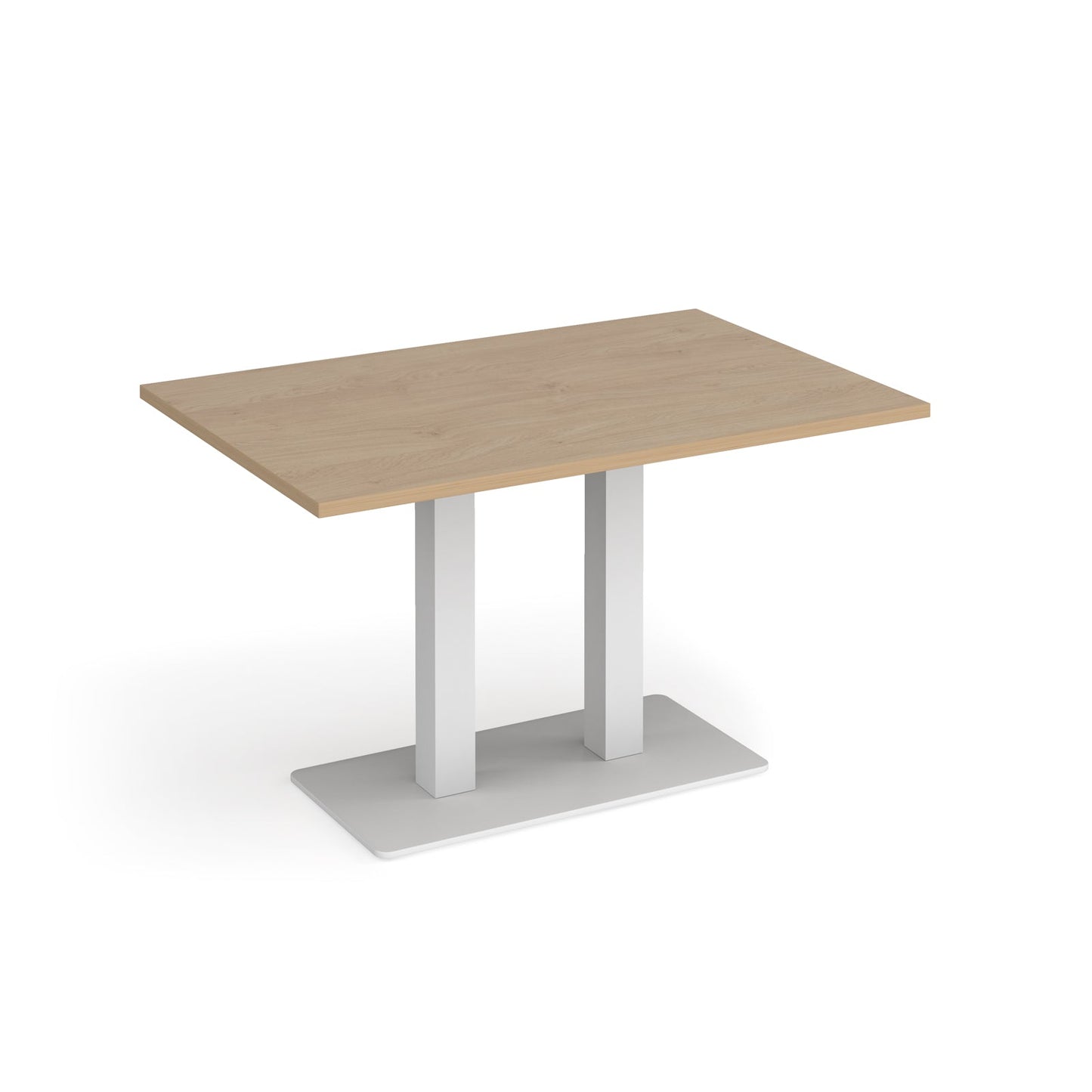 Eros rectangular dining table with twin uprights