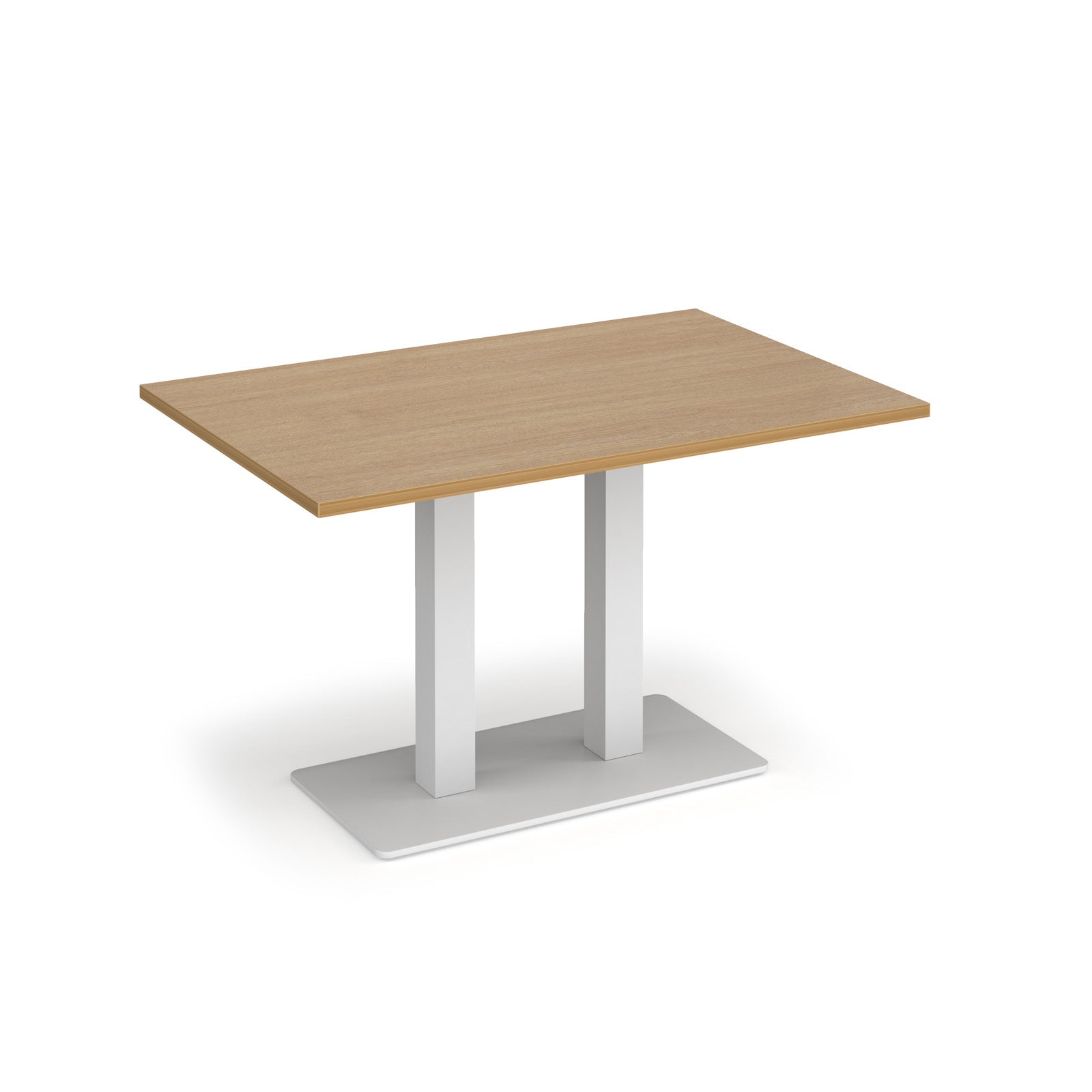 Eros rectangular dining table with twin uprights
