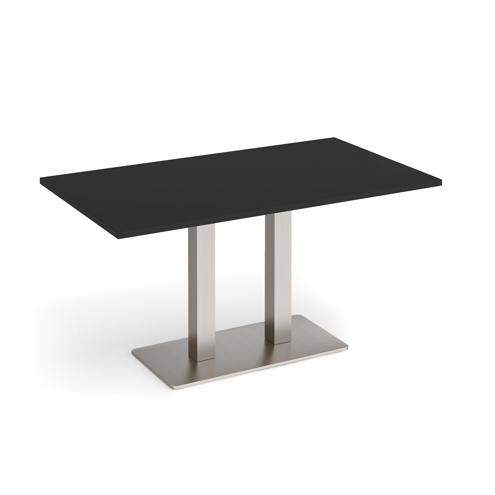 Eros rectangular dining table with twin uprights