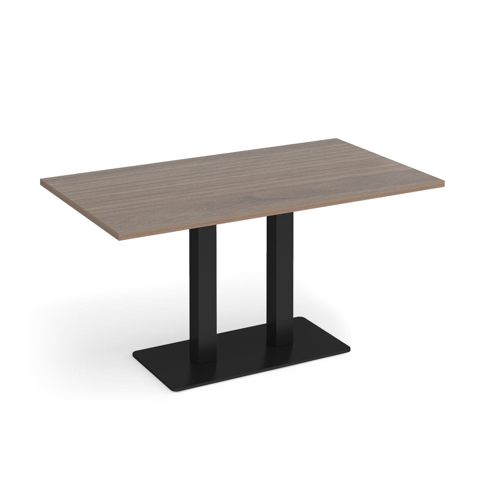 Eros rectangular dining table with twin uprights