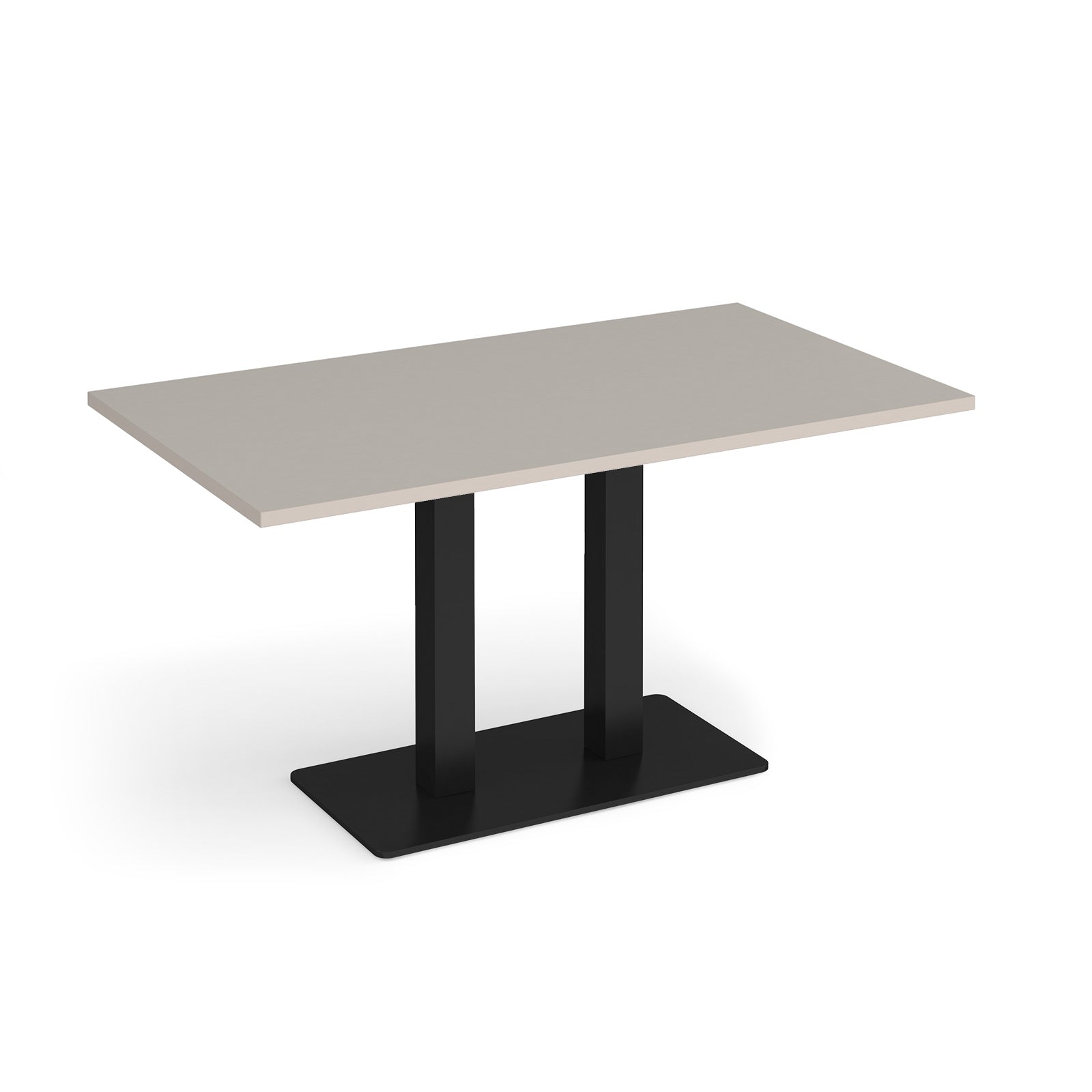 Eros rectangular dining table with twin uprights