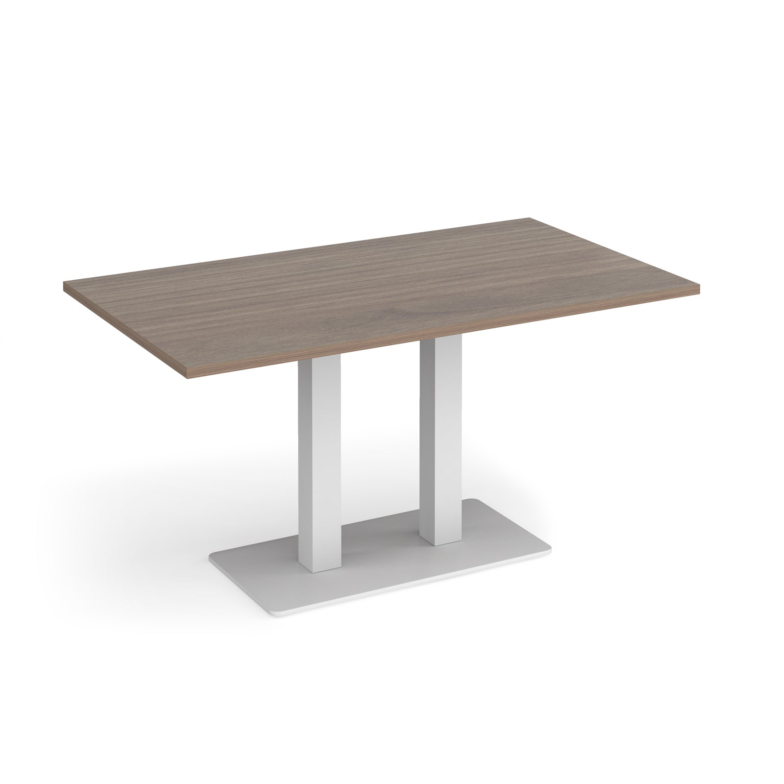 Eros rectangular dining table with twin uprights