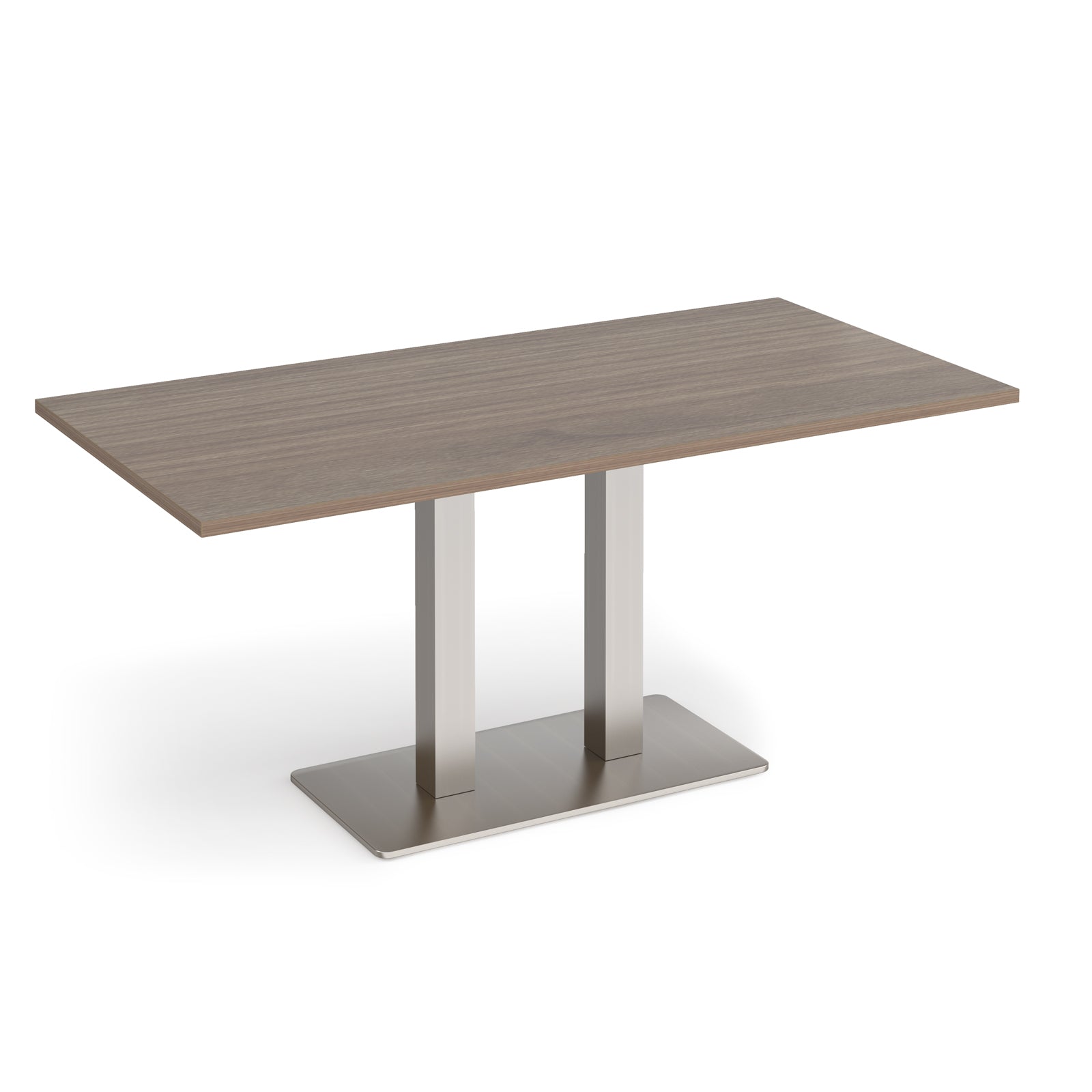 Eros rectangular dining table with twin uprights