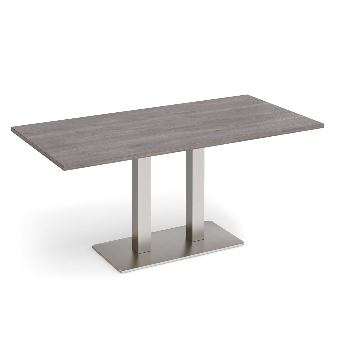 Eros rectangular dining table with twin uprights