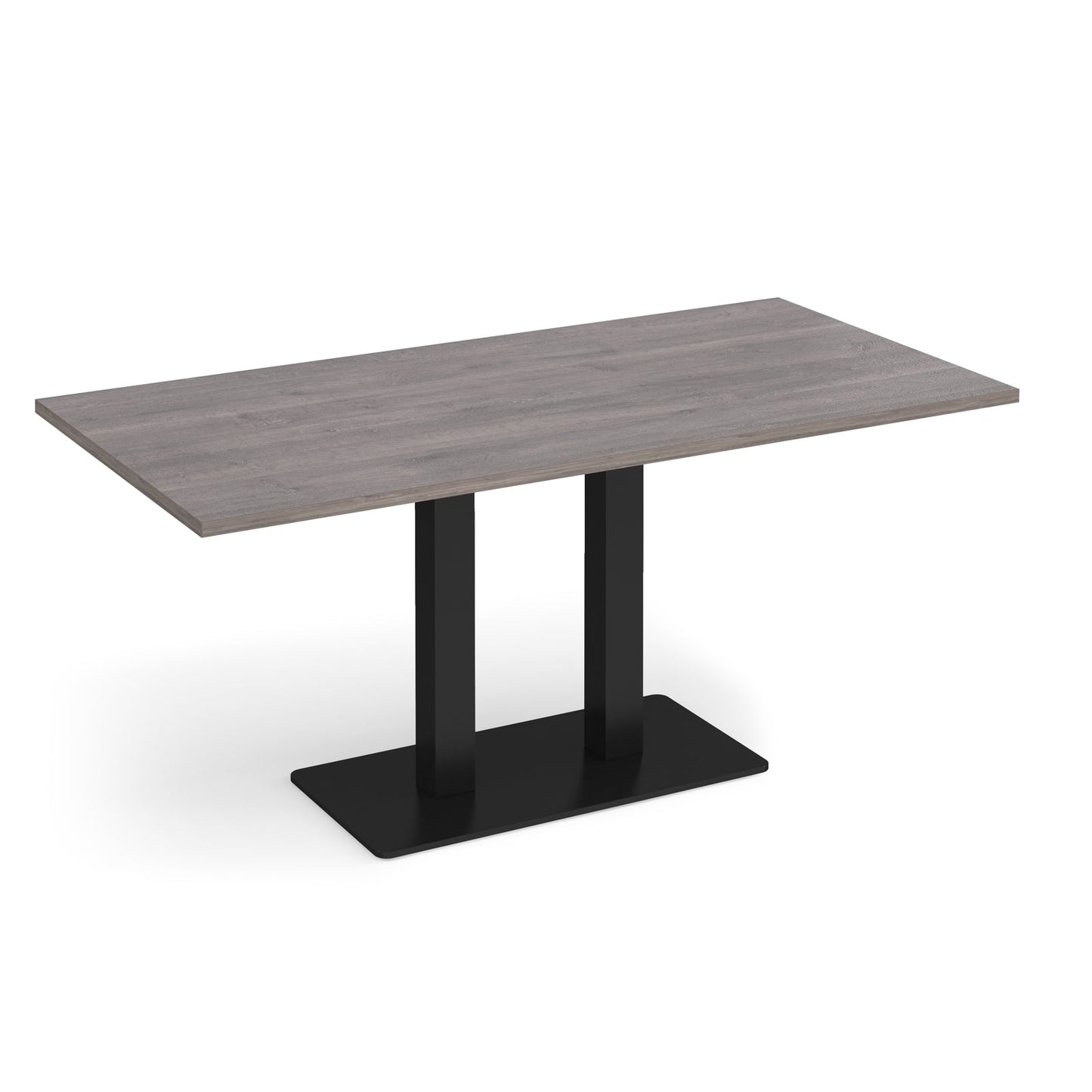 Eros rectangular dining table with twin uprights