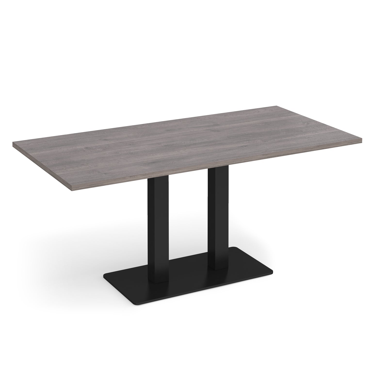 Eros rectangular dining table with twin uprights