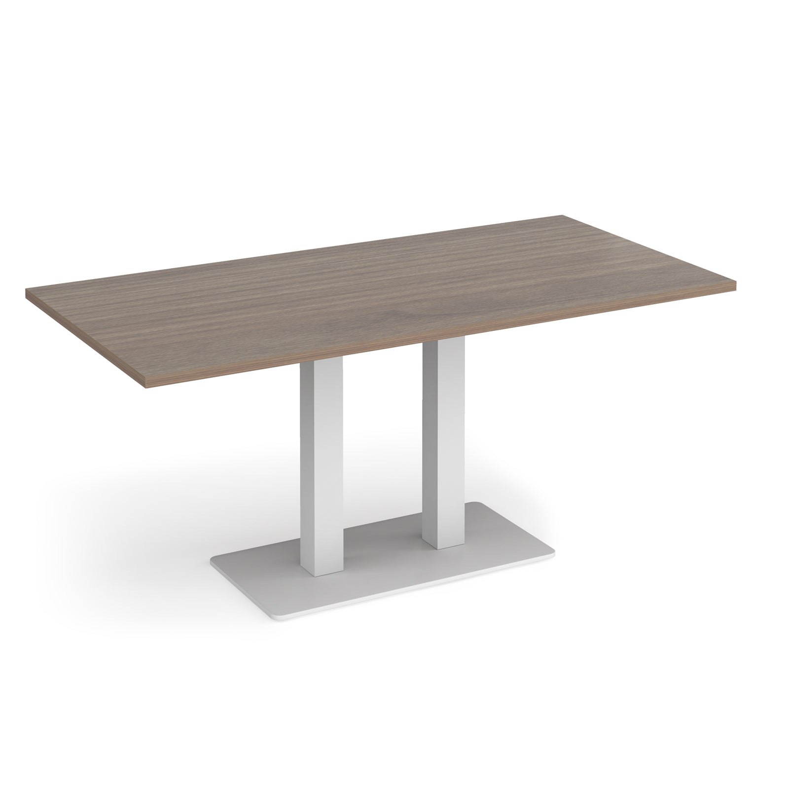 Eros rectangular dining table with twin uprights
