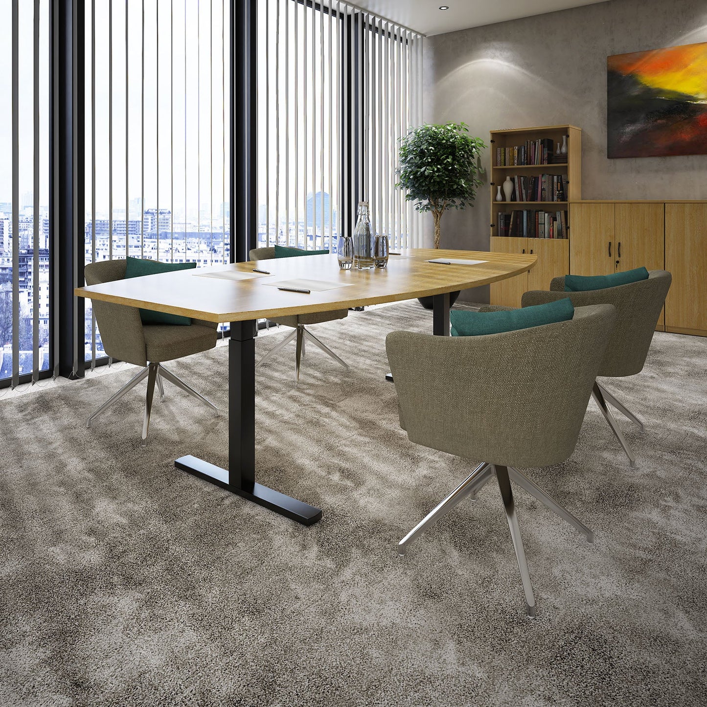 Elev8 Touch rectangular boardroom table