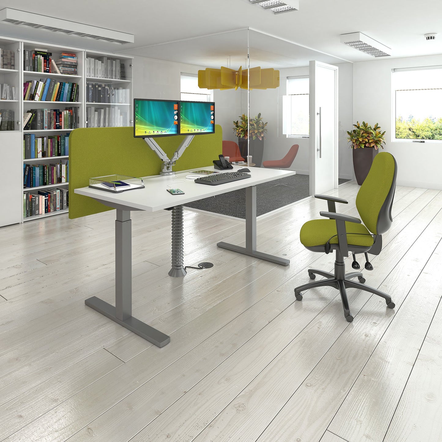 Elev8 upper cable channel for single desks