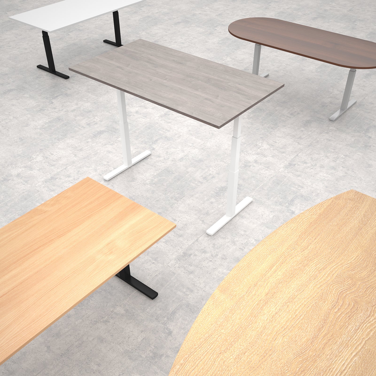 Elev8 Touch radial end boardroom table