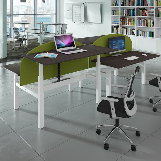 Vibe Elev8 screen 600mm high for back-to-back desks