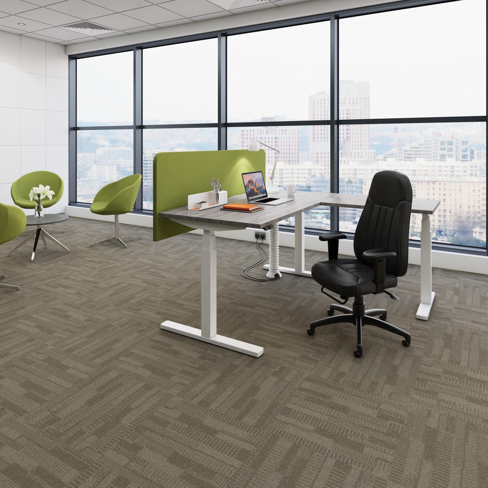 Elev8 Touch Sit-Stand Return Desk 800Mm Deep