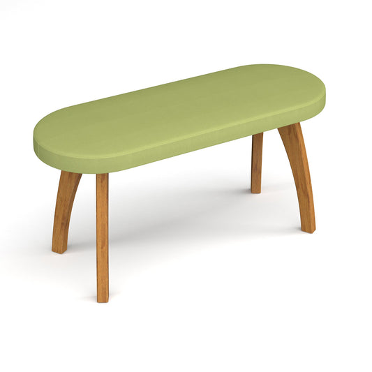 Enable curved bench seating with wooden legs