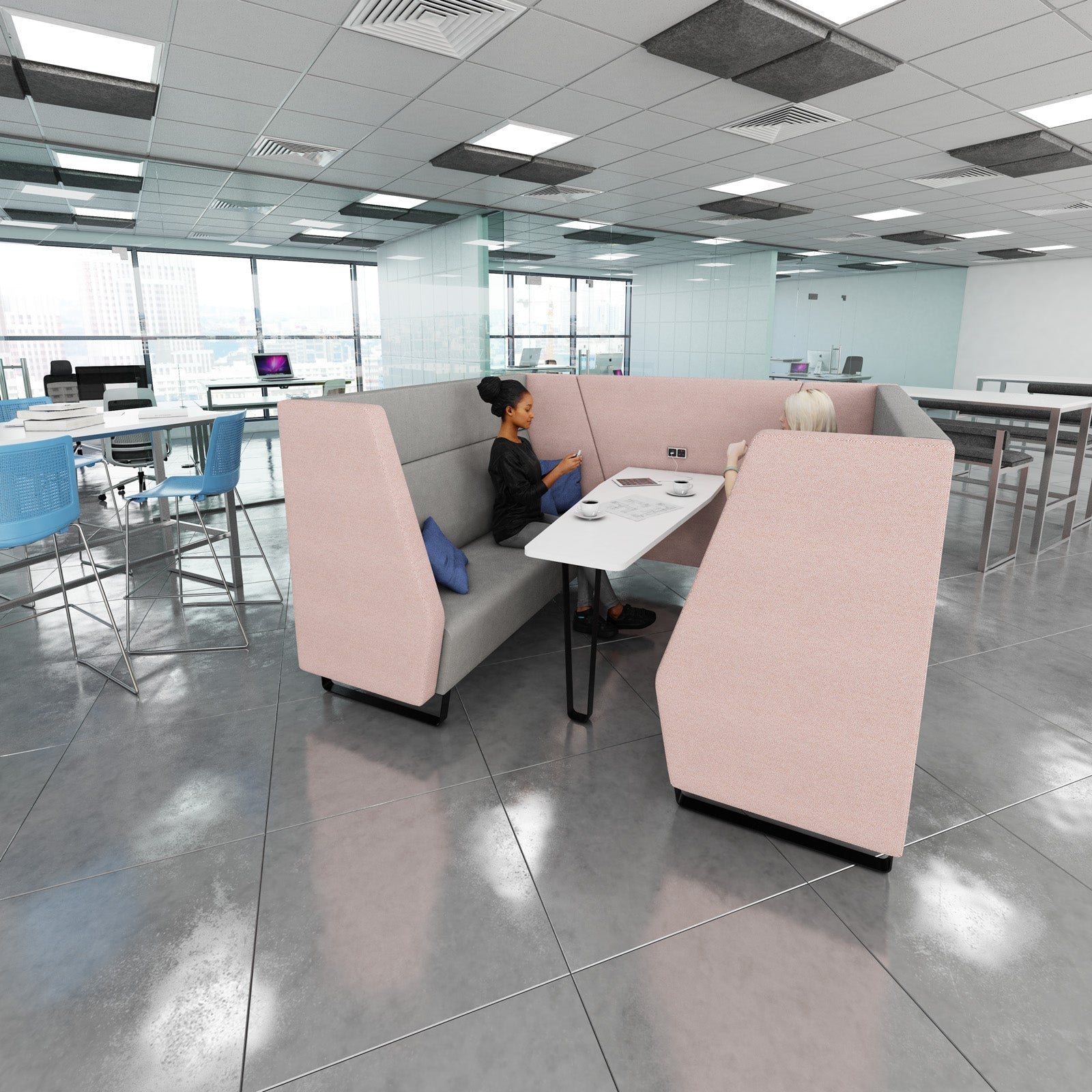 Encore high back meeting booth