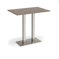 Eros rectangular poseur table with twin uprights