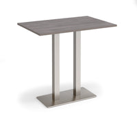 Eros rectangular poseur table with twin uprights