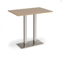 Eros rectangular poseur table with twin uprights