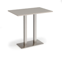 Eros rectangular poseur table with twin uprights