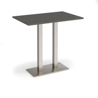 Eros rectangular poseur table with twin uprights