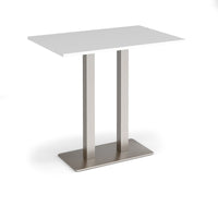 Eros rectangular poseur table with twin uprights