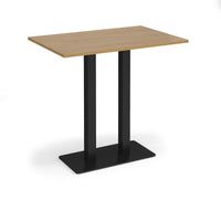 Eros rectangular poseur table with twin uprights