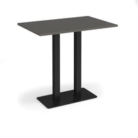 Eros rectangular poseur table with twin uprights