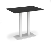 Eros rectangular poseur table with twin uprights