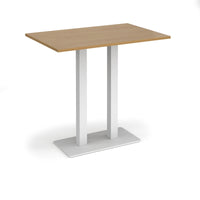 Eros rectangular poseur table with twin uprights