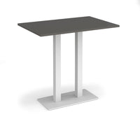 Eros rectangular poseur table with twin uprights