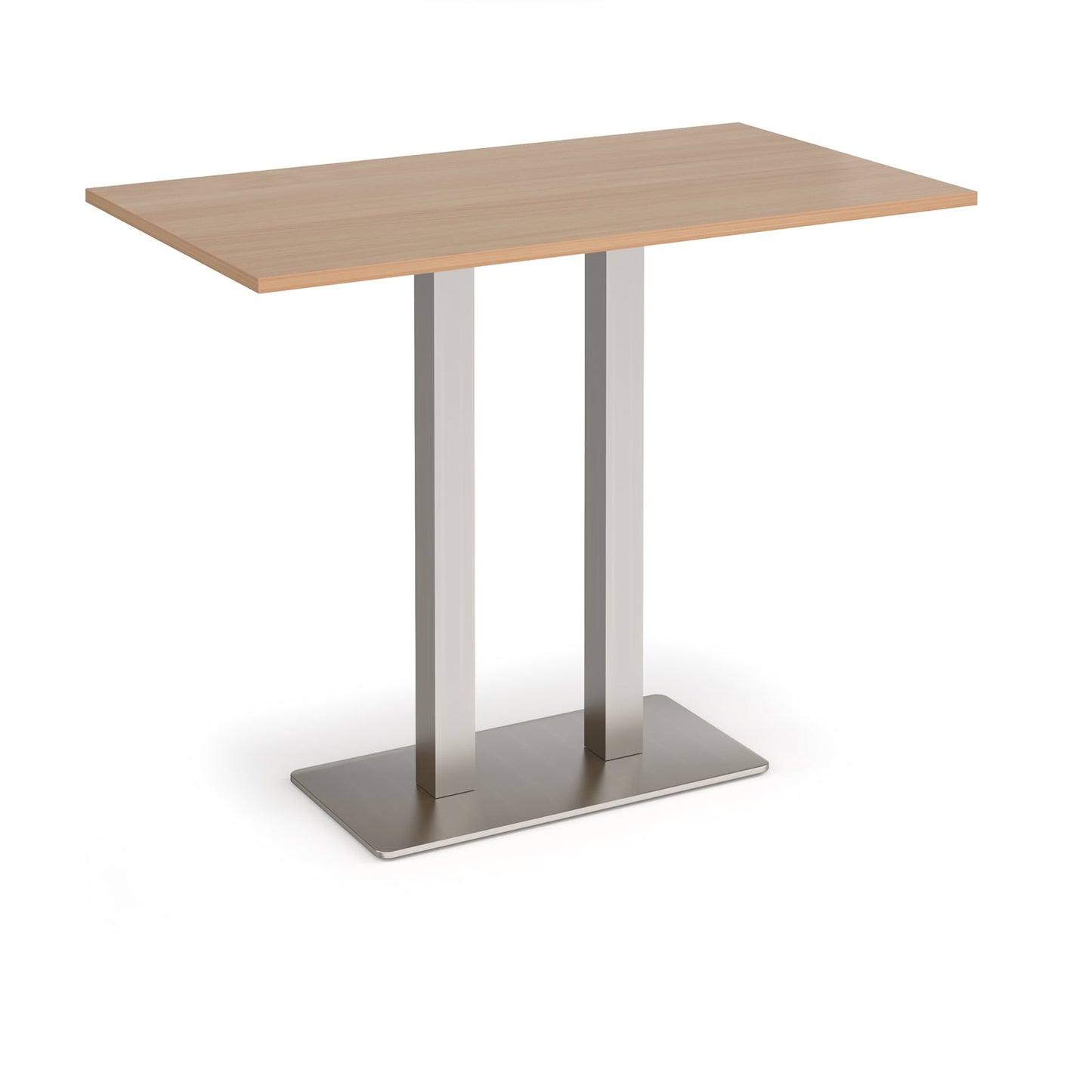 Eros rectangular poseur table with twin uprights