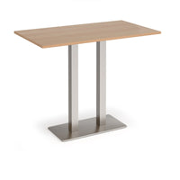 Eros rectangular poseur table with twin uprights