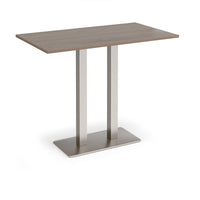 Eros rectangular poseur table with twin uprights