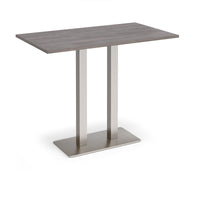 Eros rectangular poseur table with twin uprights
