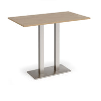 Eros rectangular poseur table with twin uprights