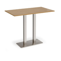 Eros rectangular poseur table with twin uprights