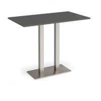 Eros rectangular poseur table with twin uprights
