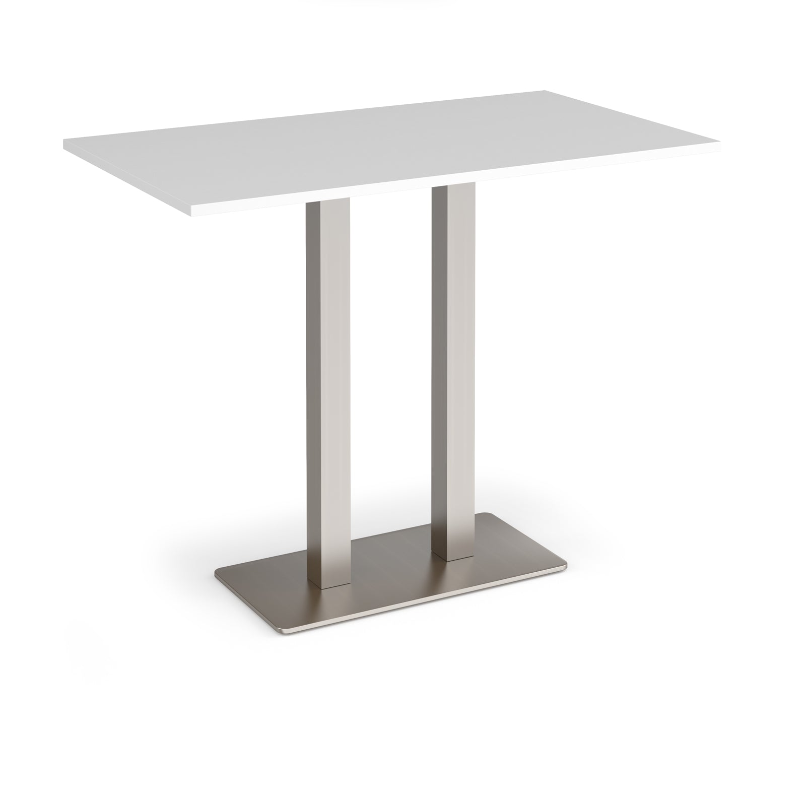 Eros rectangular poseur table with twin uprights