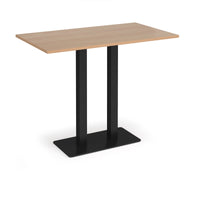 Eros rectangular poseur table with twin uprights