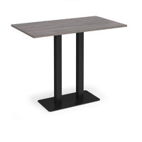 Eros rectangular poseur table with twin uprights