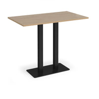 Eros rectangular poseur table with twin uprights