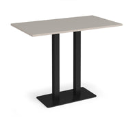 Eros rectangular poseur table with twin uprights