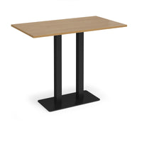 Eros rectangular poseur table with twin uprights
