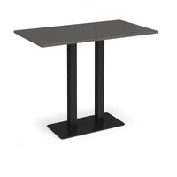 Eros rectangular poseur table with twin uprights