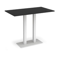 Eros rectangular poseur table with twin uprights