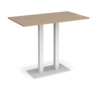 Eros rectangular poseur table with twin uprights
