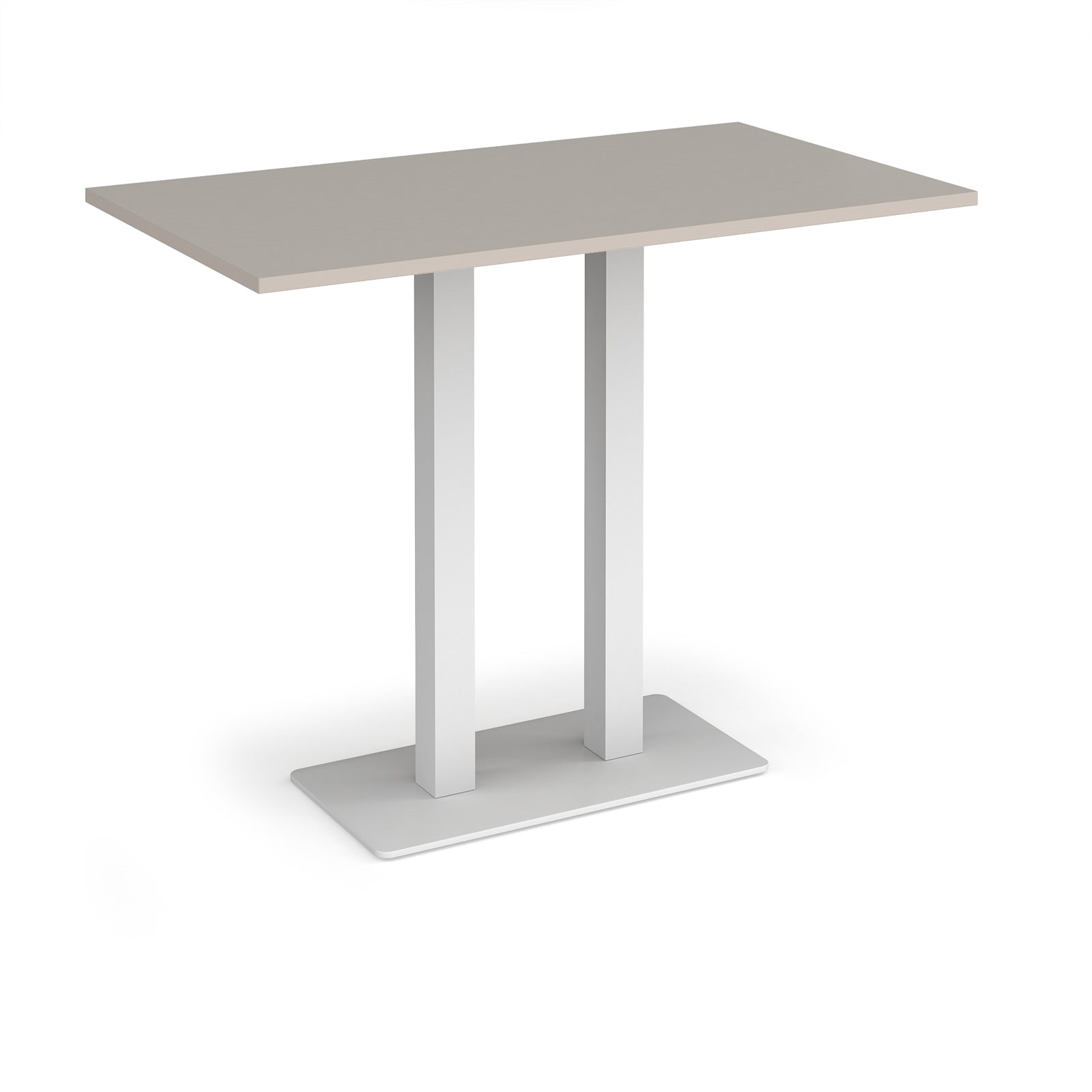 Eros rectangular poseur table with twin uprights