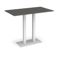 Eros rectangular poseur table with twin uprights