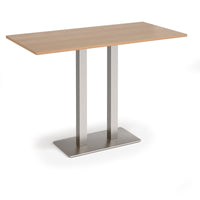 Eros rectangular poseur table with twin uprights